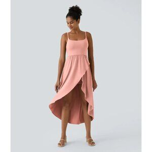 Halara Breezeful High Low 2-Piece Quick Dry Midi Dress W/ Pockets Blossom XS